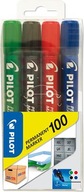 Permanentný popisovač "Permanent Marker 100", 4 farby, kužeľový hrot, 1 mm,