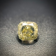 Prírodný diamant 0.48ct Green Cushion I2 Certifikácia ALGT