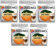 Zestaw 5x Kapsułki Tassimo Jacobs Latte Macchiato Caramel 16 szt 8 kaw