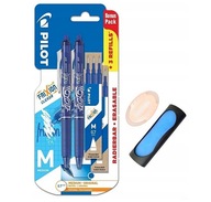 2 x Długopis ścieralny wymazywalny Frixion Clicker + 6 wkładów + 2 X Gumka