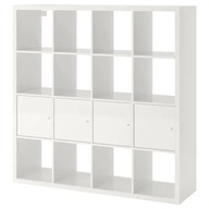 IKEA KALLAX Regál so 4 náplňami biely lesk 147x147