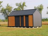 Domek dom całoroczny typu stodoła 8x3 ocieplony wyposażony