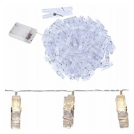 5m 50 LED-ES KÉPCSIPESZEK LED-ES GEMKAPCSOK GIRLAND HÁTTÉRVILÁGÍTÁS