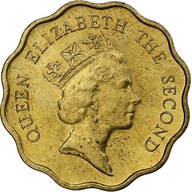 Hong Kong, Elizabeth II, 20 Cents, 1990, Mosiądz n