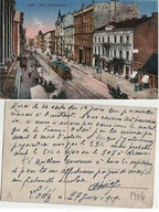 Łódź ul. Piotrkowska tramwaj 1919r.