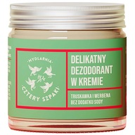 Mydlica Cztery Szpaki krémový dezodorant Jahoda a Verbena 60 ml