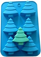 Silikónová forma na mydlo na sušienky 6x Vianočný stromček MF-388