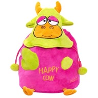 PLUSZ HAPPY COW KROWA PLECAK FUKSJA 30X20 CM