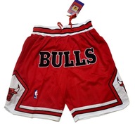 Spodnie NBA Chicago Bulls Juston Basketball Pocket w kolorze czerwonym,