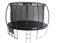 TRAMPOLINA LEAN SPORT MAX 12FT CZARNO-ZIELONA