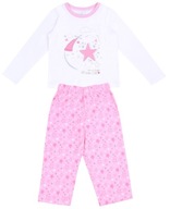 Biało-różowo piżama w gwiazdki 18-24 m 92 cm