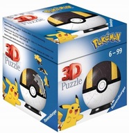 Puzzle 54 elementy 3D Kula, Pokemon czarna