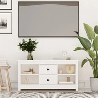 TV skrinka biela 103x36,5x52 cm borovicové drevo