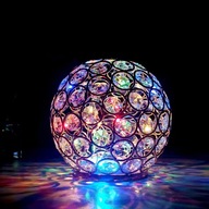 Crystal Ball Krištáľová lampa Vianočná dekorácia stola 12cm