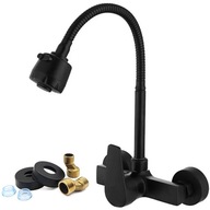 KONYHAI MOSDÓ CSAPTELEP FLEXIBILIS FEKETE KÉTFUNKCIÓS CSAPTELEP SZERELVÉNY