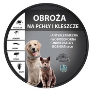 OBROŻA DLA PSA i KOTA NA PCHŁY KLESZCZE 8 MIESIĘCY 65 CM UNIWERSALNA