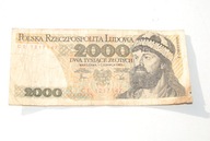 Stary banknot 2000 złotych Mieszko I 1982 antyk