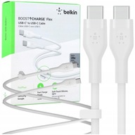 Belkin Kabel Boost USB-C do USB-C 60W Wytrzymały Giętki Mocny Z klipsem 3 m