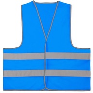 Pevná modrá reflexná vesta XL-XXL