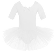 B2083XL* Biała Sukienka Tutu Balet Taniec 122/128