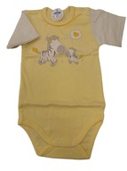 PLUSBABY body kr.rękaw zebra żółta r. 104