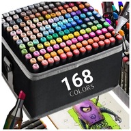 ALKOHOLOVÉ POPISOVAČE 168 KS OBOUSTRANNÝCH FIXKY POPISOVAČE FIKSTY, SADA, TAŠKA