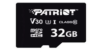 PATRIOT MicroSDHC kártya 32 GB VX V30 C10 UHS-I U3