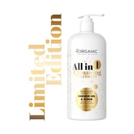 4ORGANIC ALL IN 1 CLEANSING TREATMENT SPRCHOVÝ GEL A PEELING 1000ml 1L.