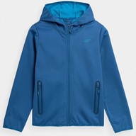 Kurtka Chłopięca 4F Softshell Dziecięcy Niebieska Bluza Sportowa Lekka 146