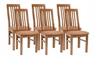 6szt Krzeseł drewniane tapicerowane bukowe k08 6x