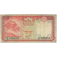 Banknot, Nepal, 20 Rupees, 2008, 2008, KM:62, F(12