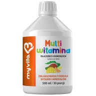 Myvita Multivitamín Liquid Family pre deti a dospelých 500ml