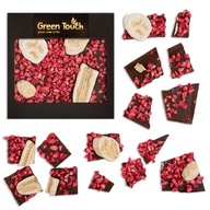 Étcsokoládé 70% málnával és banánnal