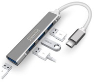 HUB USB-C 4x USB 3.0 ADAPTER ROZGAŁĘŹNIK REPLIKATOR PORTÓW Zenwire SLIM