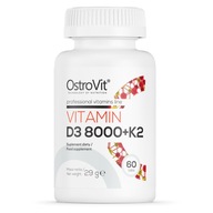 OSTROVIT Vitamín D3 8000 IU + K2 60 Tablety