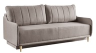Beżowa wygodna sofa kanapa wersalka MORIS 217cm z funkcją spania