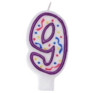 Szülinapi gyertya 9-es szám PARTY