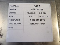 Mercedes W203 computer, control unit A6121534279 0281010857