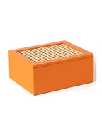 Westwing Dekoratívna krabička s viedenským opletením 23x18x10 cm oranžová