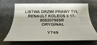 moulding door right rear part RENAULT KOLEOS II 17- ORG