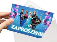 ZAPROSZENIE FROZEN KRAINA LODU NA URODZINY DZIECKA + KOPERTA GRATIS