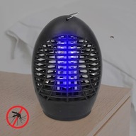 Przenośna elektroniczna lampa przeciw komarom do użytku na zewnątrz/wewnątrz, czarna