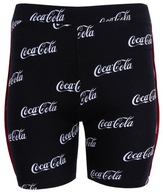 Czarne legginsy, przed kolano Coca-Cola 13-14 lat