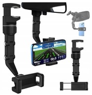 VISSZAPILLANTÓ TÜKÖR TARTÓ TELEFON AUTÓHOZ ERŐS FORGATHATÓ ÁLLÍTHATÓ