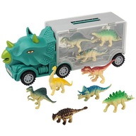 Nákladné auto na prepravu áut Dino, 6 mini figúrok dinosaurov, farba