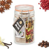 BEFŐTTES ÜVEG ÉTELTÁROLÓ EDÉNY FŰSZERTARTÓ KLIPSSZEL 250 ML