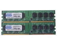 Pamięć DDR2 2GB 800MHz PC6400 Goodram 2x 1GB Dual