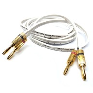 Norstone Cable W250 OFC 2x 2,5mm White Kabel głośnikowy z wtykami banan 2m
