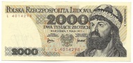 2000 Zł Mieszko I 1977r Seria L Stan1-