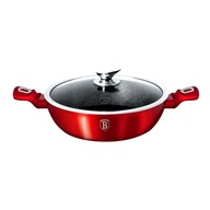 WOK GARNEK GRANITOWY 32CM 4.9L BERLINGER HAUS METALLIC LINE BURGUNDY BH-126